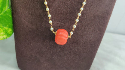 92.5 Silver Jewelry Coral carin style necklace RCHK0016