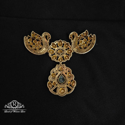 92.5 Silver peacock Design Victorian mala locket-RCM1113