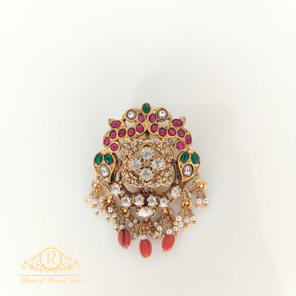 pendant beautiful kundan silver pendant-rc85-105cp05 kundan 92.5 silver ramala jewelry / ramala collections