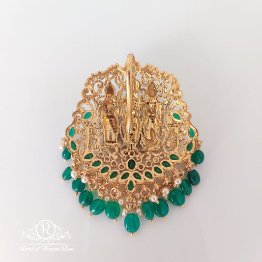 Beautiful Silver ram parivar pendant -RCHK0073