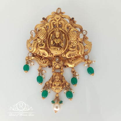 pendant nakshi lakshmi devi design silver pendant 4.5"-rchk0105 92.5 silver ramala jewelry / ramala collections