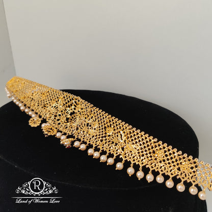 Beautiful Diamond finishing Silver Vaddanam-RC85-90CP033