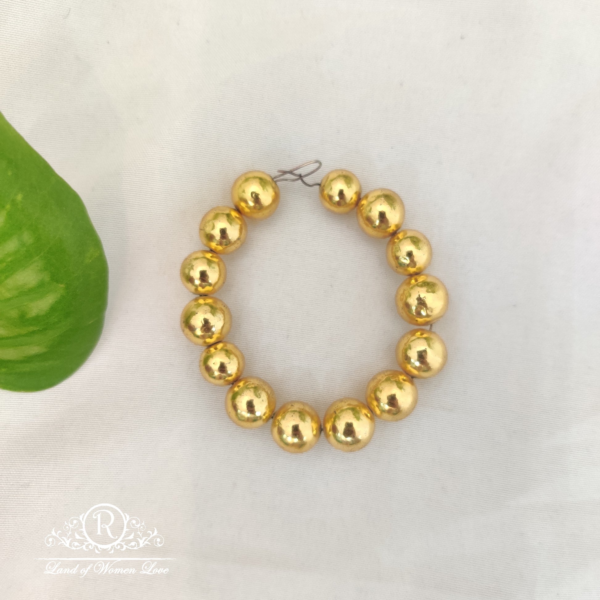 simple and cute gold balls -rch421 92.5 silver ramala jewelry / ramala collections