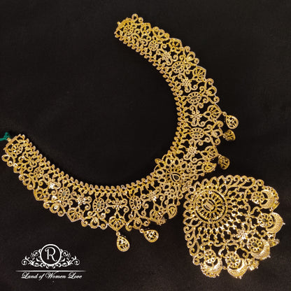 Diamond finishing Silver Necklace-RCCP223