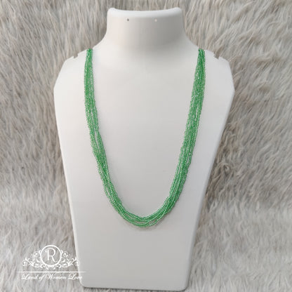 Green Colour Cristal Beads Mala 22 Inches 5 lines RCH310