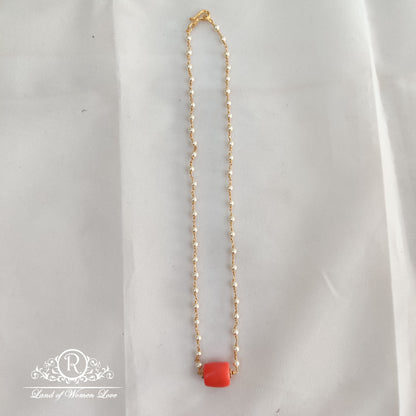 92.5 Silver Jewelry pearl and Jasper gemstone chain RCW001