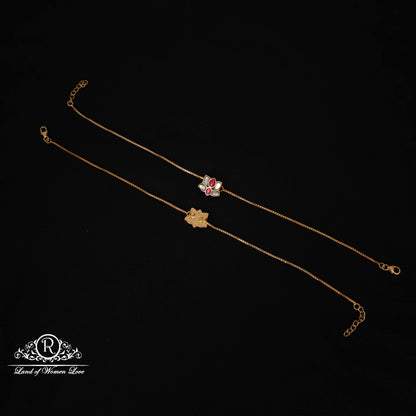 Silver Lotus design Kundan-RCP093