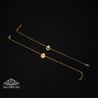 Silver Kundan Anklets-RCP092