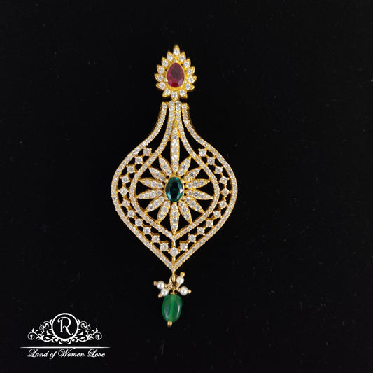 pendant white stones silver pendant-rc85-70cp035 92.5 silver ramala jewelry / ramala collections