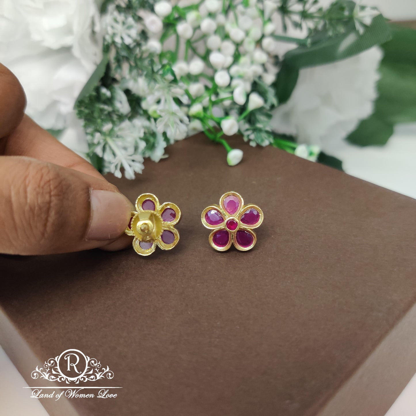 Simple and cute Silver Studs-RC85-70CP054