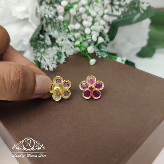 Simple and cute Silver Studs-RC85-70CP054