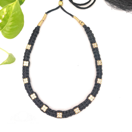 necklace simple and cute black thread kantey"14-rch422 92.5 silver ramala jewelry / ramala collections