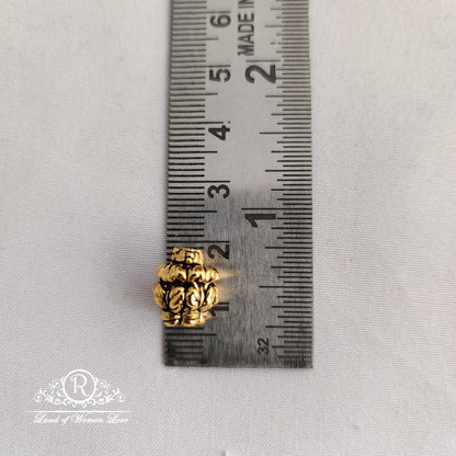 Silver base gold polish nakshi ball:RCP003