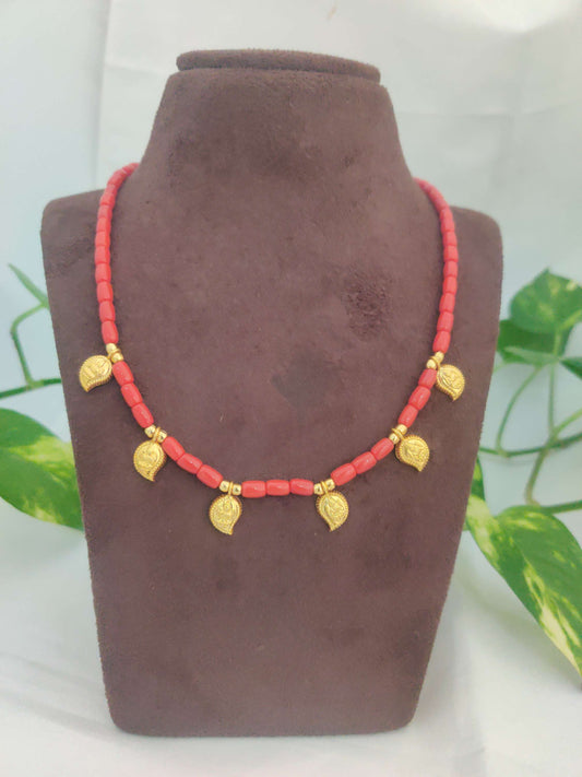 necklace silver corals beads necklace rch387 92.5 silver ramala jewelry / ramala collections