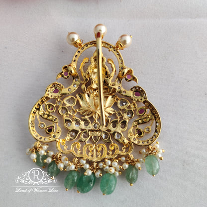 92.5 Silver Jewelry Beautiful Lakshmi Devi Locket:RCD118