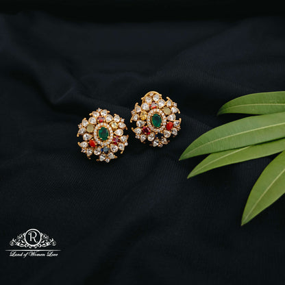 Navarathna Silver Studs-RCAA01