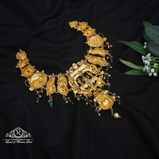 Lakshmi Devi design Silver Necklace-RCM946