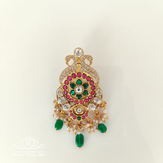 pendant kundan silver pendant-rc85-105cp03 kundan 92.5 silver ramala jewelry / ramala collections