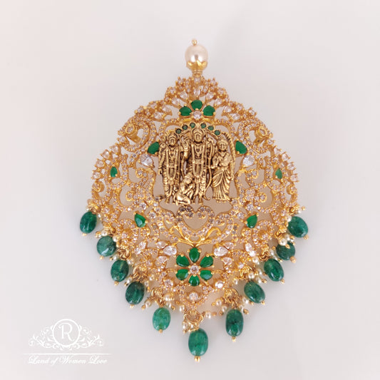 pendant ram parivar silver pendant 4"-rcm809 92.5 silver ramala jewelry / ramala collections