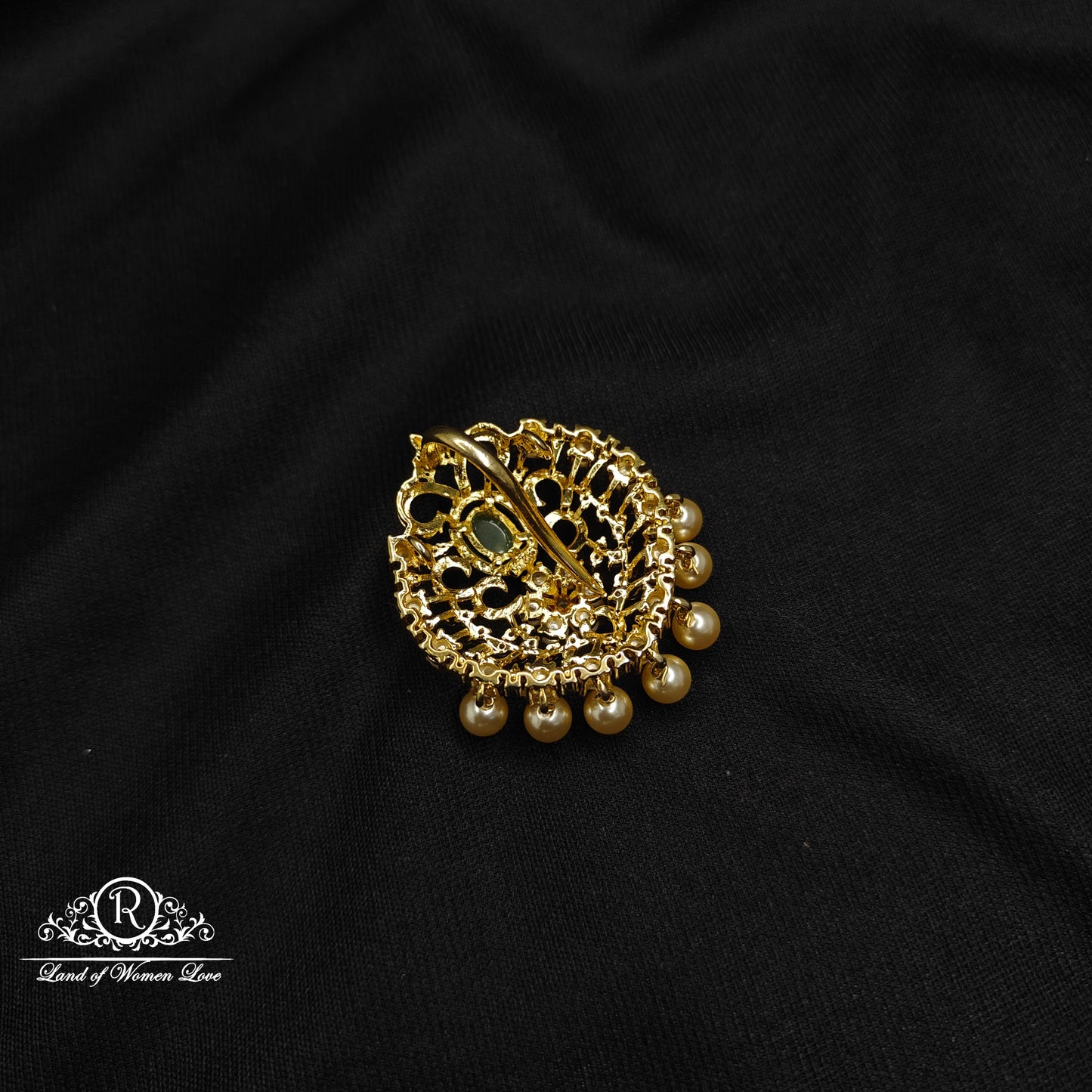 92.5 Silver diamond Finishing Pendant Set-RCDS055