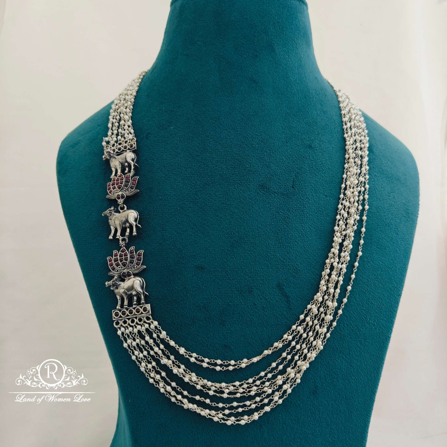 pearl silver mala-rcp085 pearl 92.5 silver ramala jewelry / ramala collections