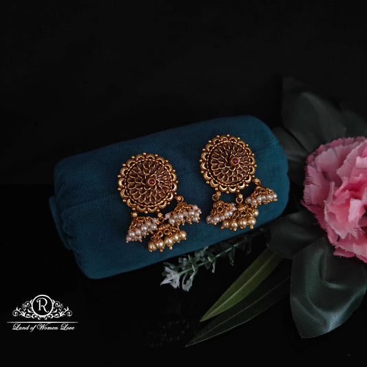 earrings silver nakshi earrings-rcm1020 92.5 silver ramala jewelry / ramala collections