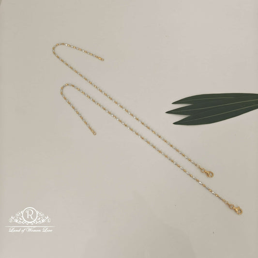 imported ilatian dual tone anklets-rcg293 92.5 silver ramala jewelry / ramala collections