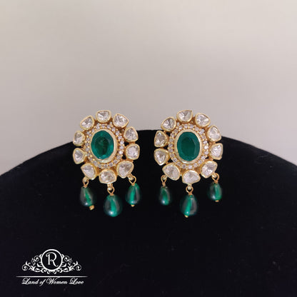 earrings cz- stones silver earrings-rc145-95np02 cz 92.5 silver ramala jewelry / ramala collections