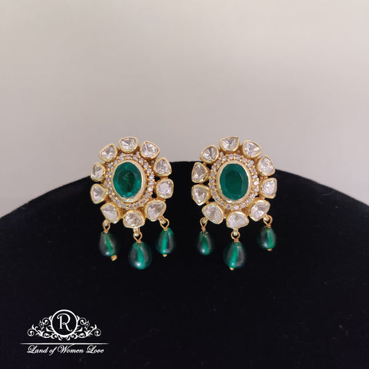 earrings cz- stones silver earrings-rc145-95np02 cz 92.5 silver ramala jewelry / ramala collections
