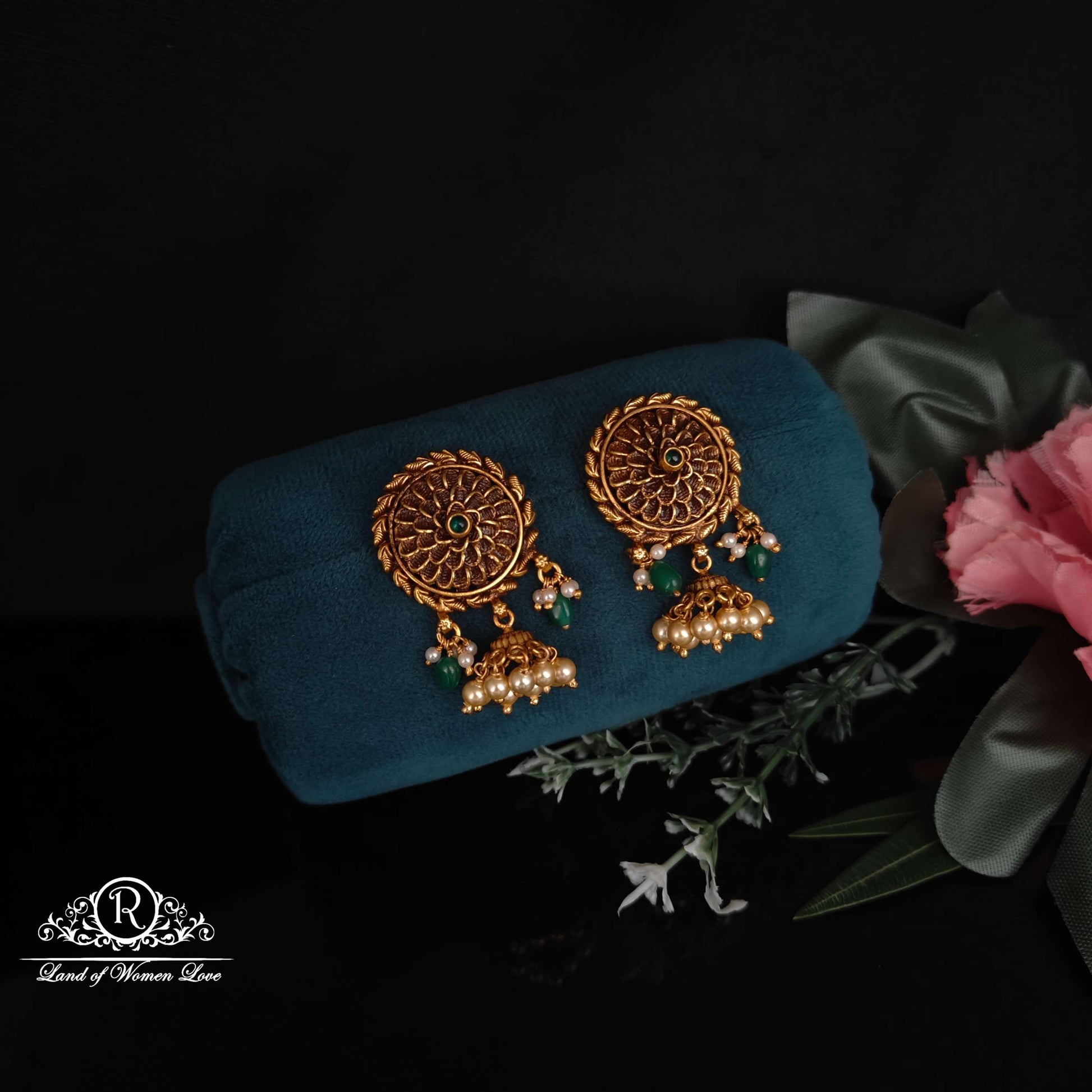 jhumka nakshi silver earrings-rcm1018 92.5 silver ramala jewelry / ramala collections