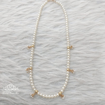 92.5 Silver Jewelry Pearls Mala 16"