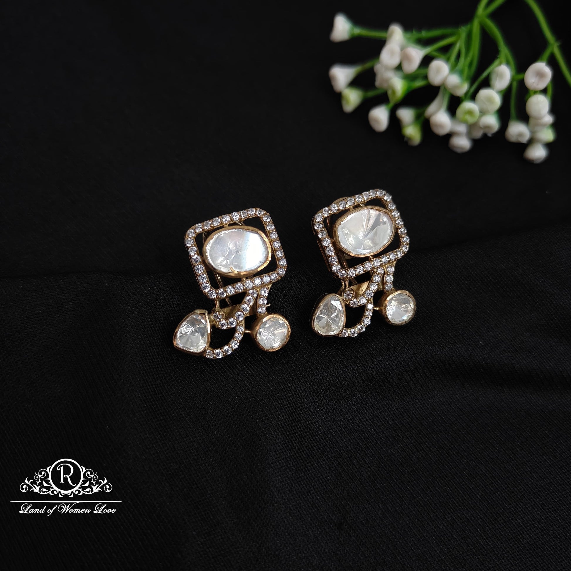 earrings 92.5 silver victorian earrings-rcm1117 92.5 silver ramala jewelry / ramala collections