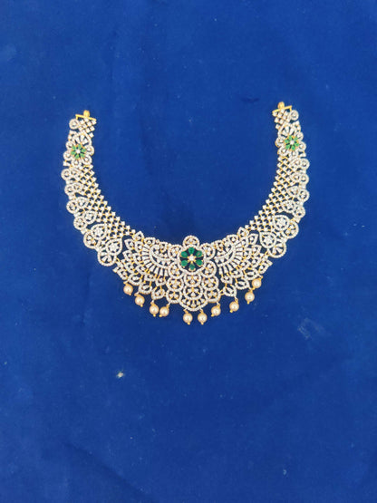 Silver CZ-diamond necklace RCC206