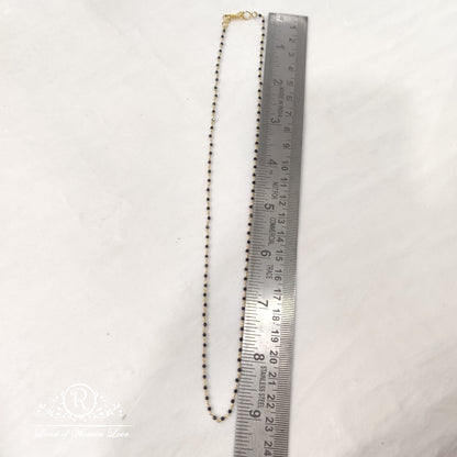 Silver Black Beads RCH341