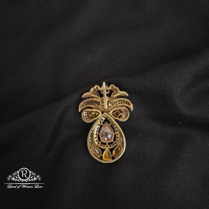 92.5 Silver Simple and cute Victorian pendant -RCP129