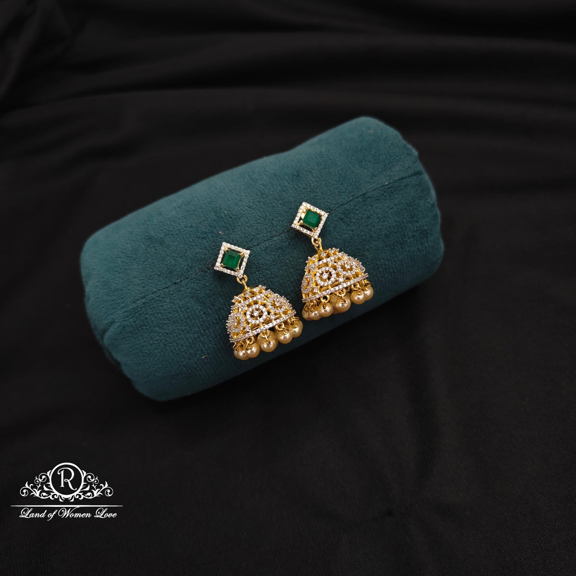 earrings diamond finishing silver jhumkas 92.5 silver ramala jewelry / ramala collections