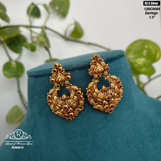 chandbali silver chandbali earrings rcns019 92.5 silver ramala jewelry / ramala collections