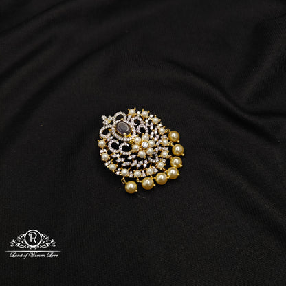 92.5 Silver Diamond Finishing Pendant Set-RCDS056