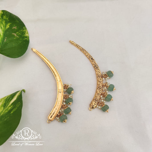 Beautiful kantey with pearls and pumpkin beads hanging "8-RCA113