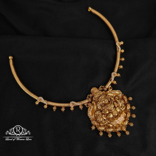 92.5 silver simple and cute lakshmi devi design kante-rcm174 92.5 silver ramala jewelry / ramala collections