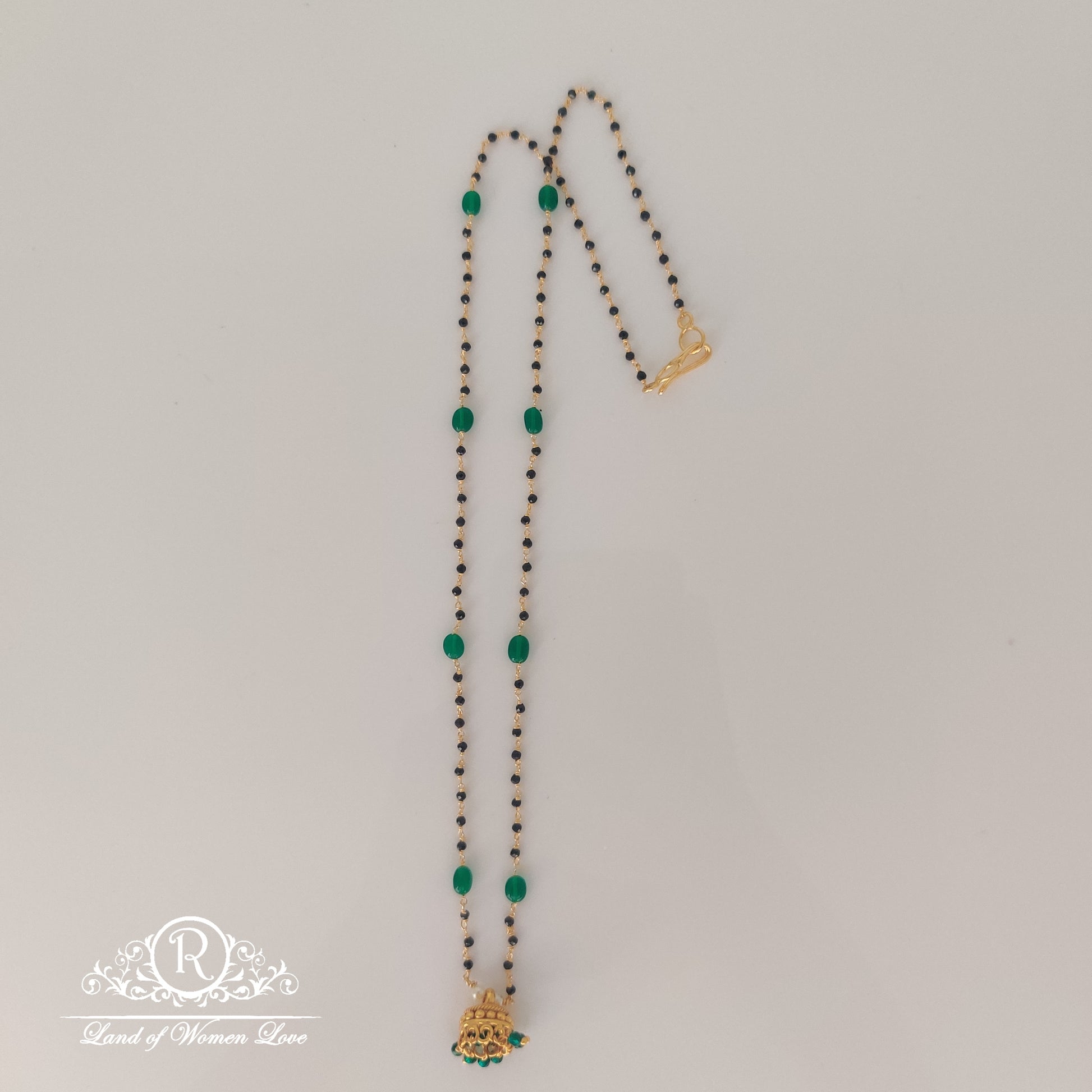 jhumka ruby beads silver black beads-rchk0085 ruby 92.5 silver ramala jewelry / ramala collections