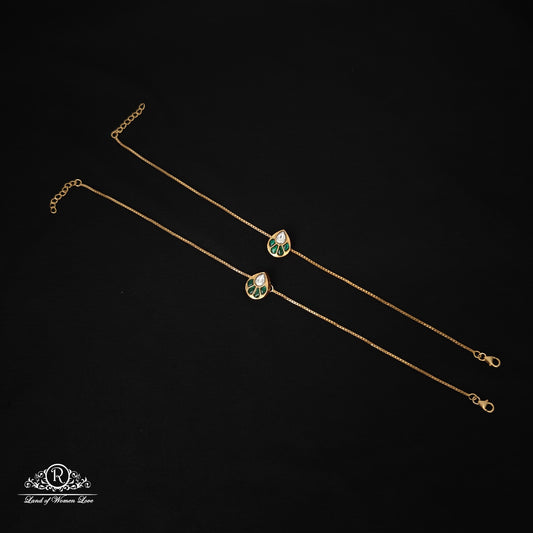 silver kundan anklets-rcp092 kundan 92.5 silver ramala jewelry / ramala collections