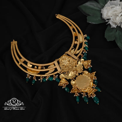 92.5 Silver  Nakshi design Necklace-RCM1043