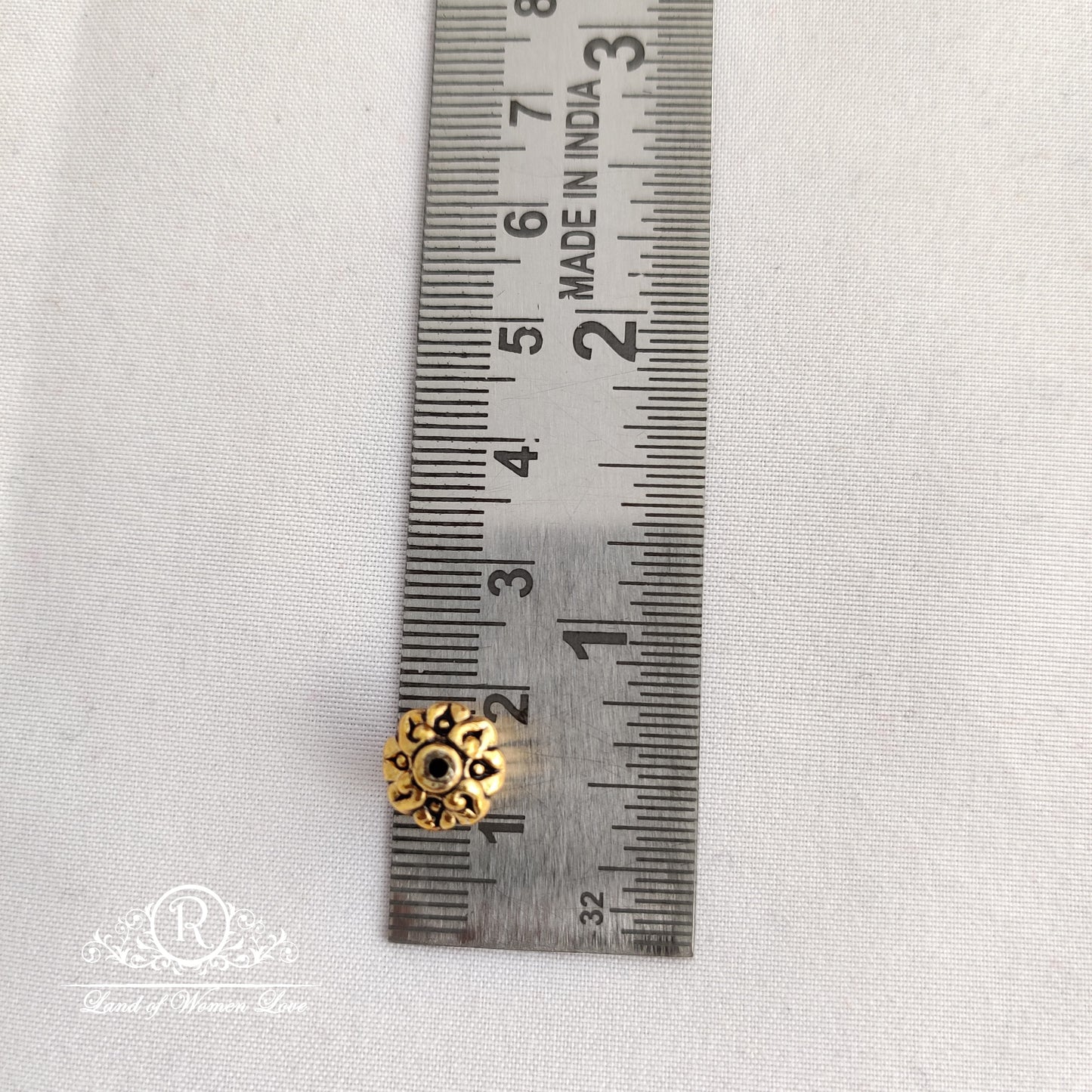 Silver base gold polish nakshi ball:RCP004