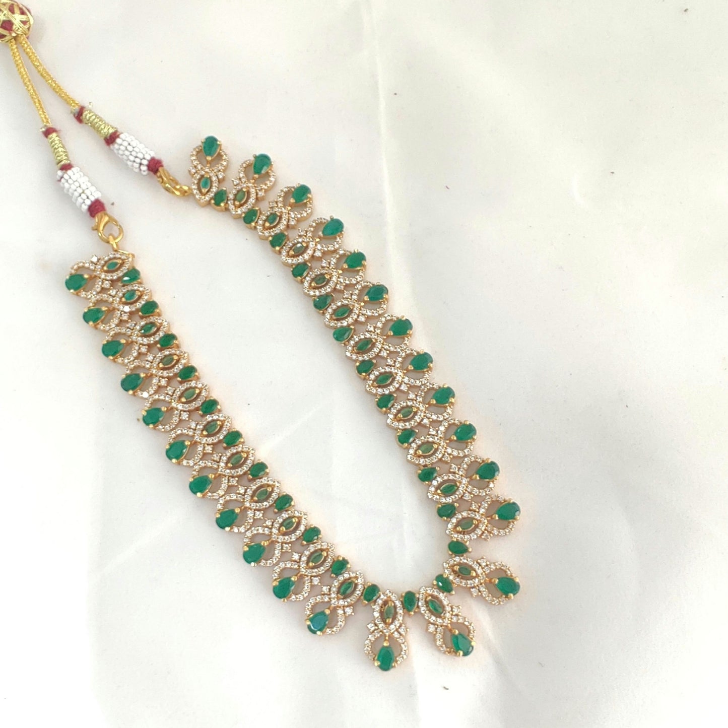 92.5 Silver Jewelry short necklace set RCVO64