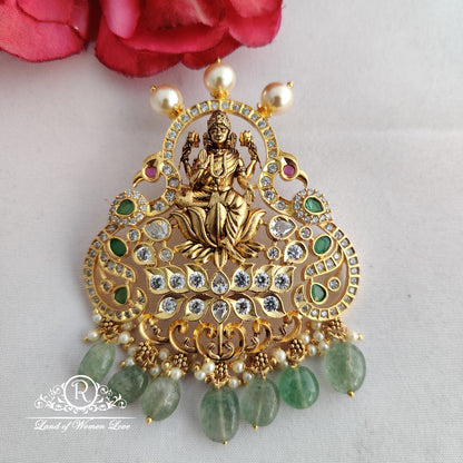 92.5 silver jewelry beautiful lakshmi devi locket :rcd117 92.5 silver ramala jewelry / ramala collections