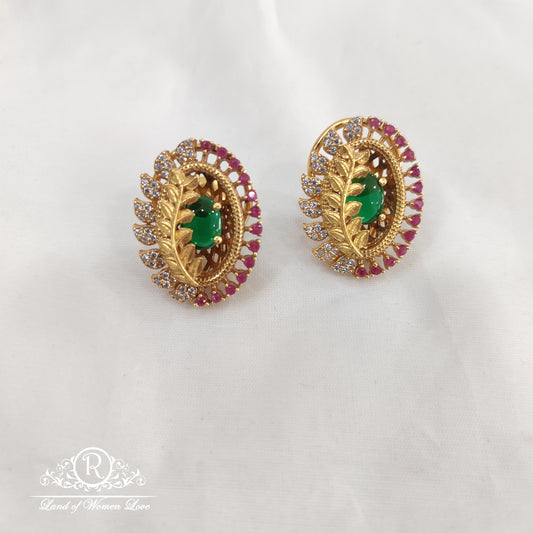 92.5 Silver Jewellery Designer Matte CZ- Tops RCV076