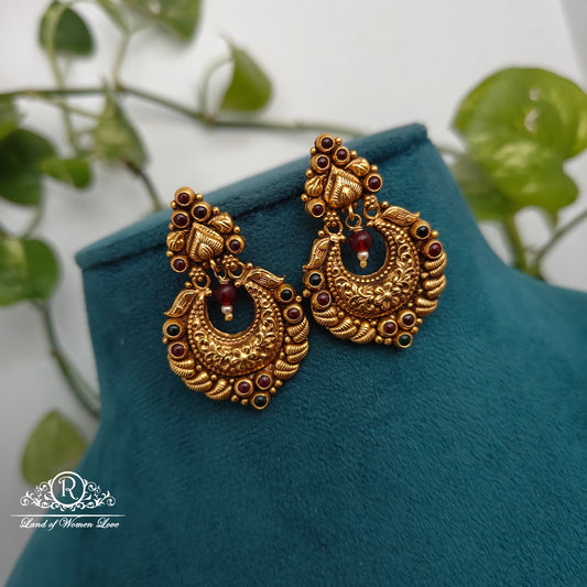 chandbali silver chandbali earrings-rcns015 92.5 silver ramala jewelry / ramala collections