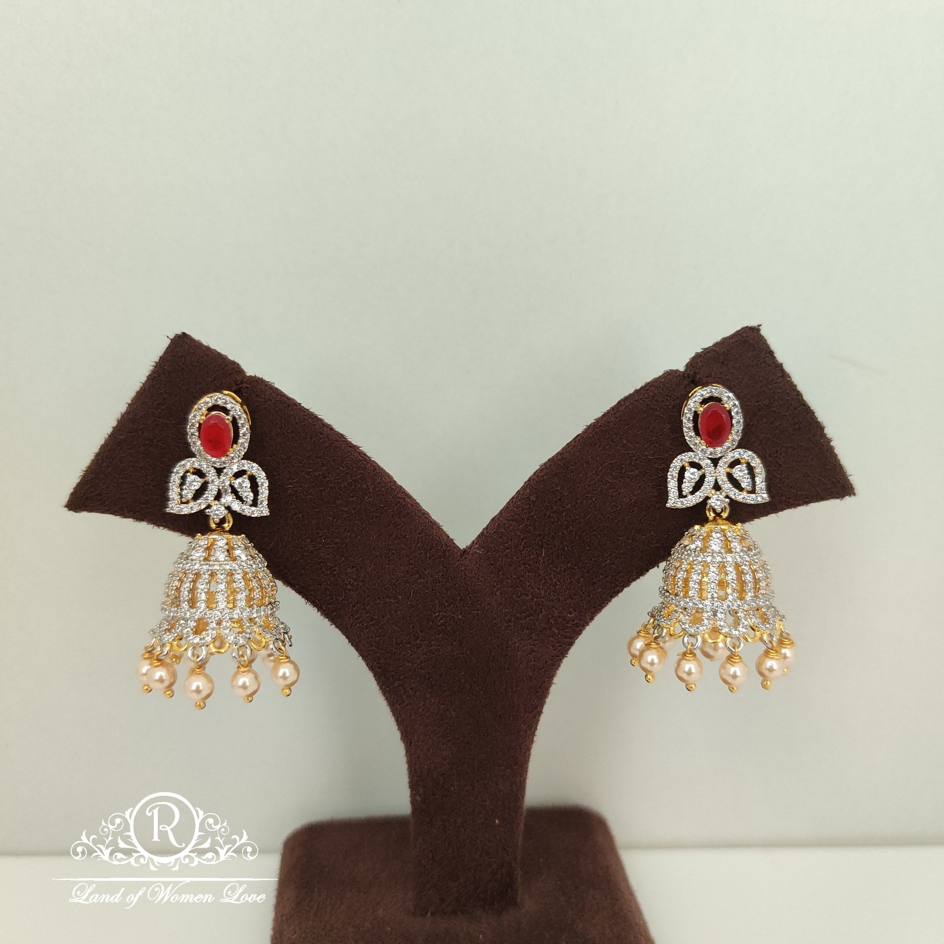 diamond finishing silver jhumkas-rc85-90cp017 92.5 silver ramala jewelry / ramala collections
