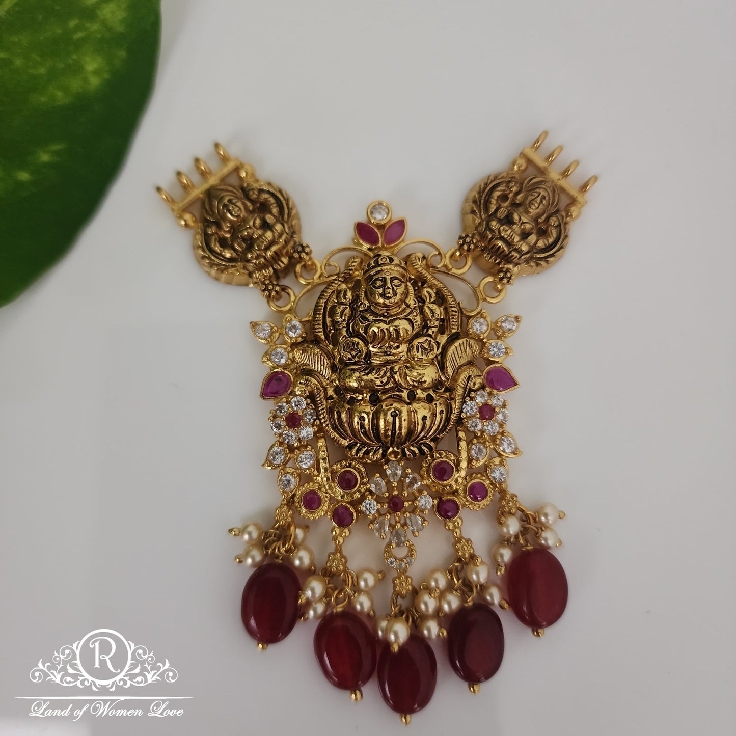 lakshmi devi design silver mala locket-rcm222 92.5 silver ramala jewelry / ramala collections